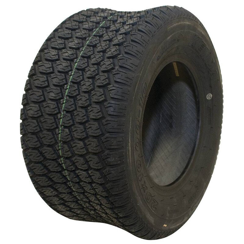Stens Kenda 20x10.00-10 4-ply lawn mower tire, premium durable high-performance tire for lawn equipment.