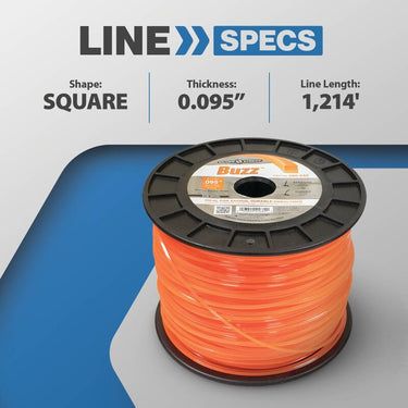 Stens 380-243 premium buzz trimmer line spool with 0.095-inch diameter, 5 lb for professional landscapers, shown on spool
