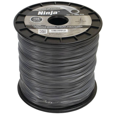 Stens Silver Streak Trimmer Line Ninja 105 gauge on a 3lb spool, ideal for professional landscaping trimming and edging.
