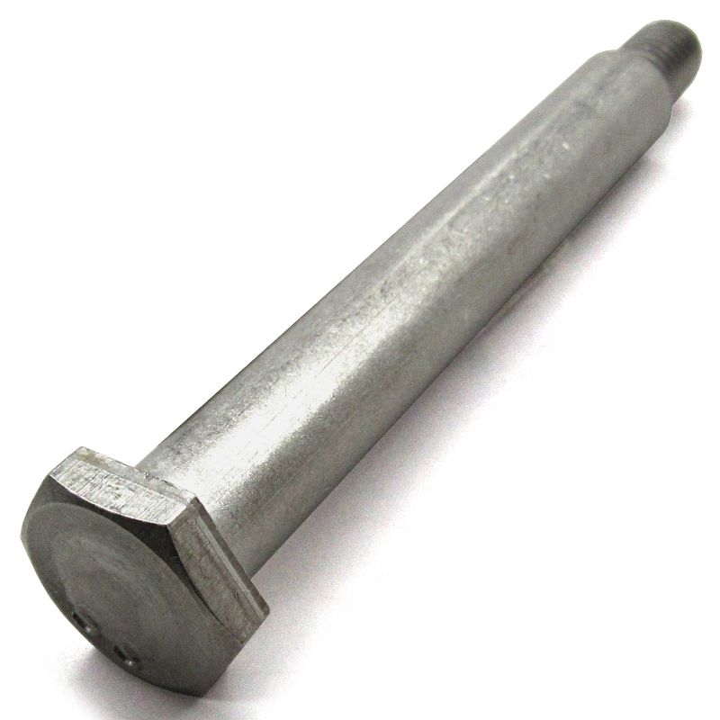 E-Z-GO OEM shoulder bolt 70582G01 for golf cart, close-up of durable metal bolt with threading and hex head.